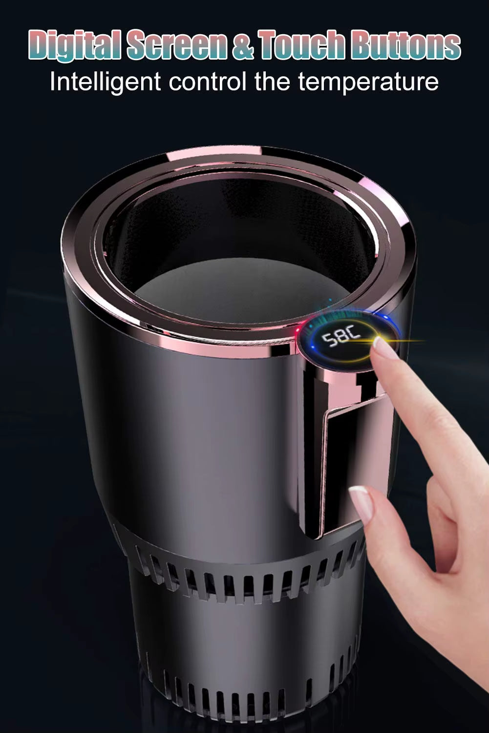 2-In-1 Smart Car Warm & Cold Cup Car Office Heating Cooling Cup Warmer Cooler Smart Car Cup Cooling Beverage Drinks Cans