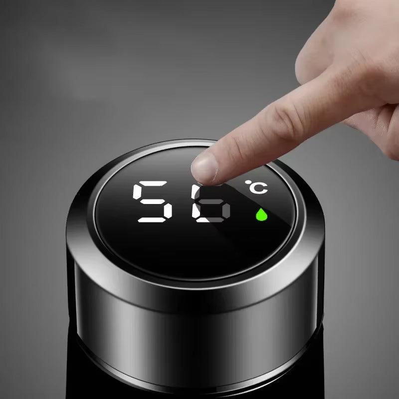 New 500ML Smart Thermos Cup Water Bottle LED Digital Temperature Display Stainless Steel